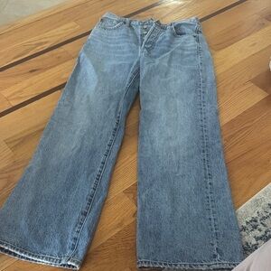 Denim Forum Blue Wide-Leg Jeans